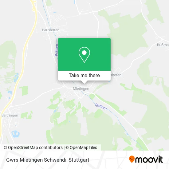 Карта Gwrs Mietingen Schwendi