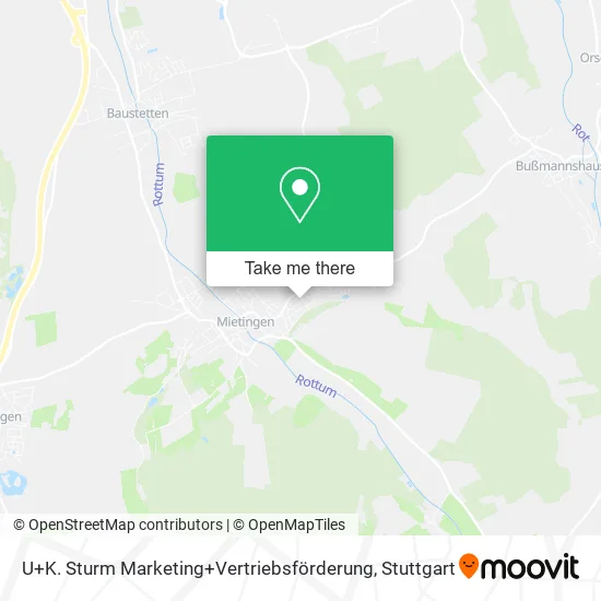 Карта U+K. Sturm Marketing+Vertriebsförderung