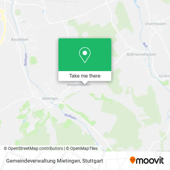 Карта Gemeindeverwaltung Mietingen