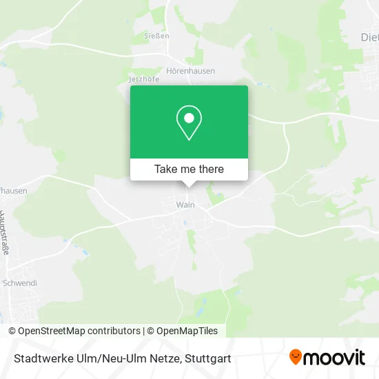 Карта Stadtwerke Ulm/Neu-Ulm Netze