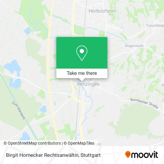 Карта Birgit Hornecker Rechtsanwältin