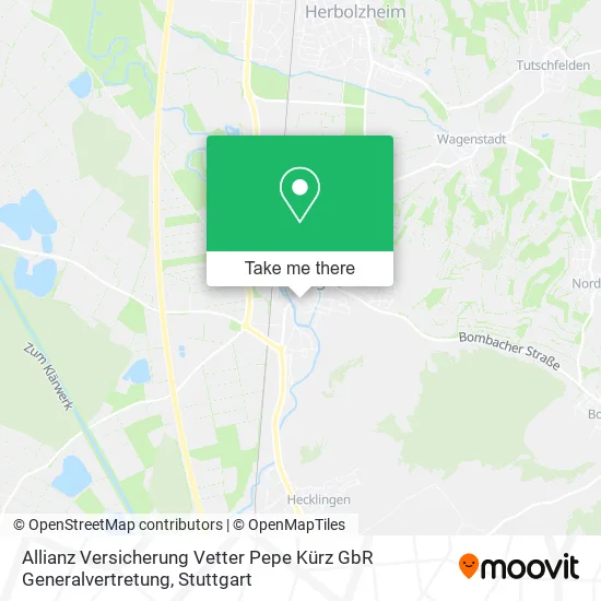 Карта Allianz Versicherung Vetter Pepe Kürz GbR Generalvertretung