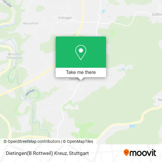 Карта Dietingen(B Rottweil) Kreuz