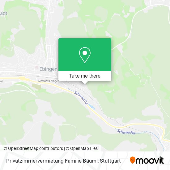 Privatzimmervermietung Familie Bäuml map