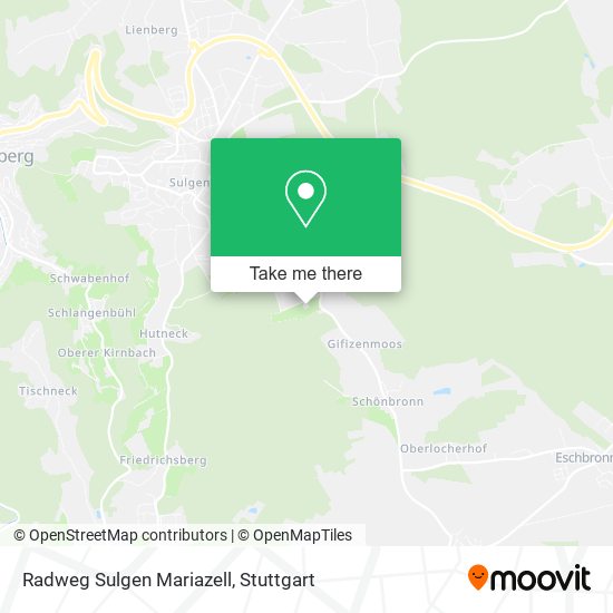 Карта Radweg Sulgen Mariazell