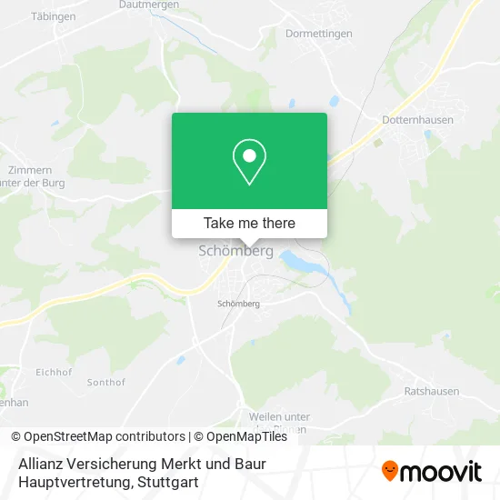 Карта Allianz Versicherung Merkt und Baur Hauptvertretung