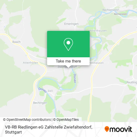 Карта VB-RB Riedlingen eG Zahlstelle Zwiefaltendorf