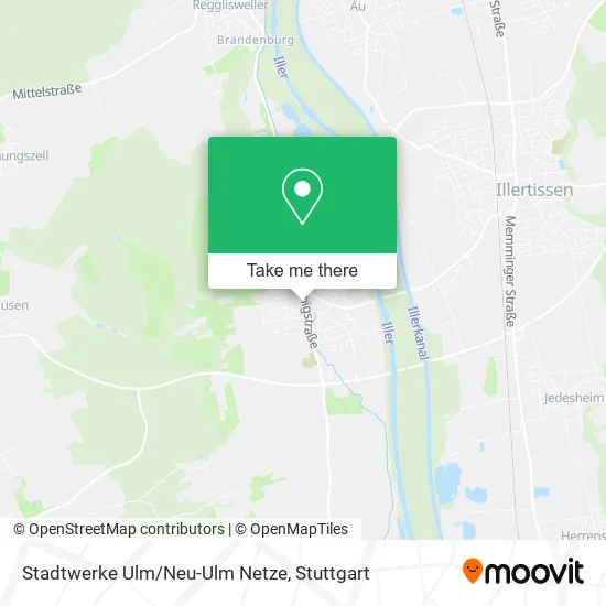 Карта Stadtwerke Ulm/Neu-Ulm Netze