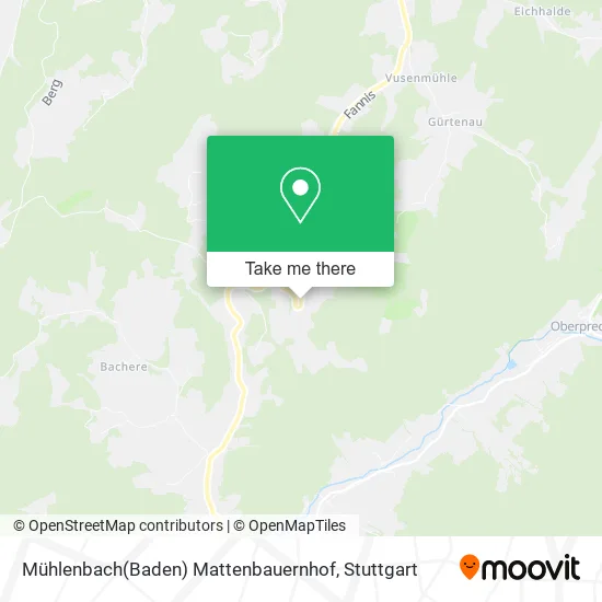 Карта Mühlenbach(Baden) Mattenbauernhof