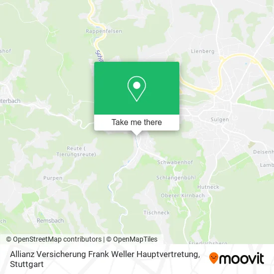 Карта Allianz Versicherung Frank Weller Hauptvertretung