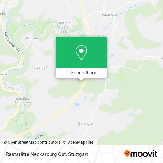 Raststätte Neckarburg Ost map