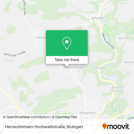 Herrenzimmern Hochwaldstraße map