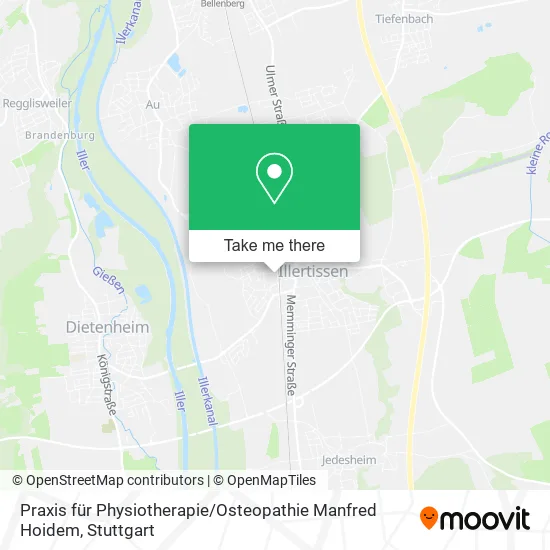 Карта Praxis für Physiotherapie / Osteopathie Manfred Hoidem