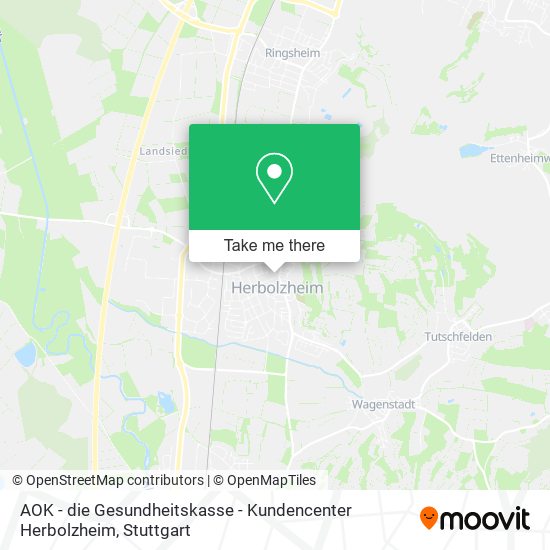 Карта AOK - die Gesundheitskasse - Kundencenter Herbolzheim