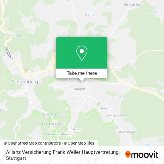 Карта Allianz Versicherung Frank Weller Hauptvertretung
