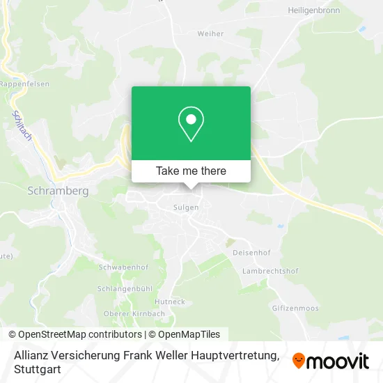 Карта Allianz Versicherung Frank Weller Hauptvertretung