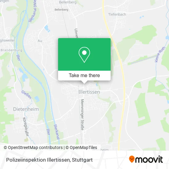 Карта Polizeiinspektion Illertissen