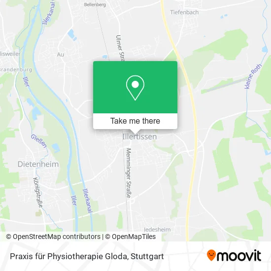Карта Praxis für Physiotherapie Gloda