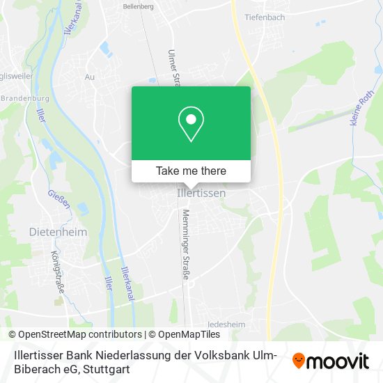 Illertisser Bank Niederlassung der Volksbank Ulm-Biberach eG map