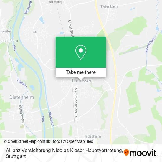 Карта Allianz Versicherung Nicolas Klasar Hauptvertretung