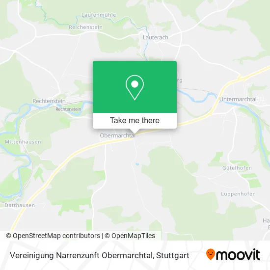 Карта Vereinigung Narrenzunft Obermarchtal