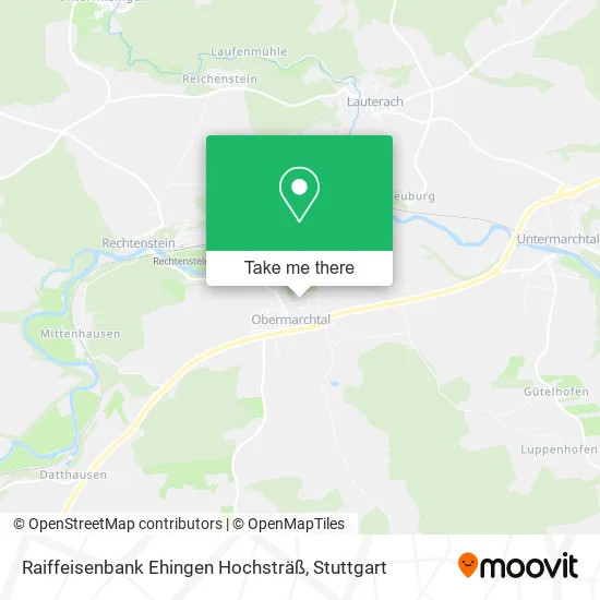 Карта Raiffeisenbank Ehingen Hochsträß