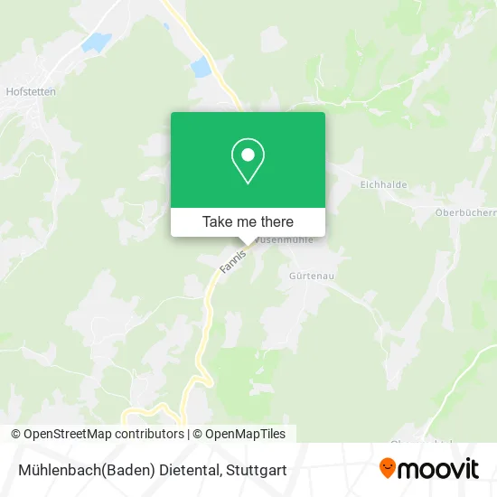 Карта Mühlenbach(Baden) Dietental