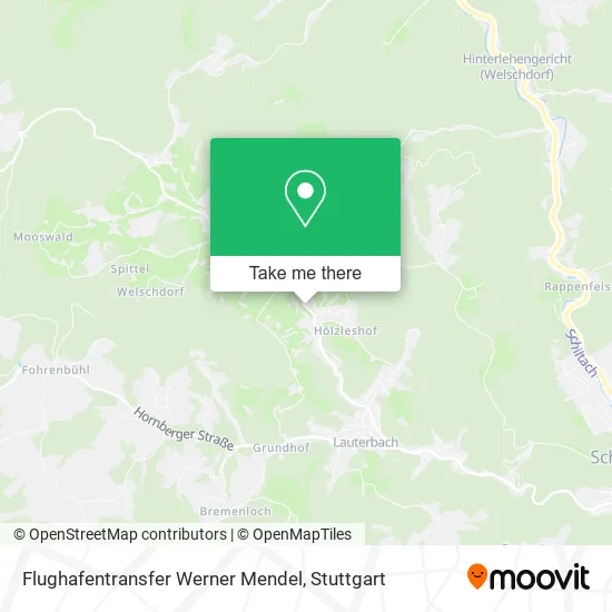Карта Flughafentransfer Werner Mendel
