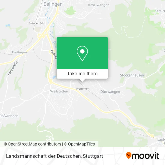 Карта Landsmannschaft der Deutschen