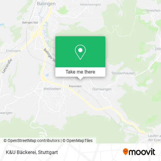 Карта K&U Bäckerei