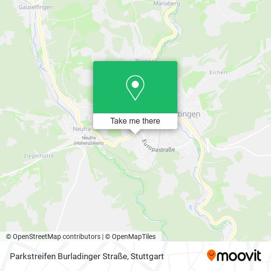 Parkstreifen Burladinger Straße map