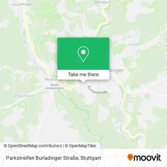 Карта Parkstreifen Burladinger Straße
