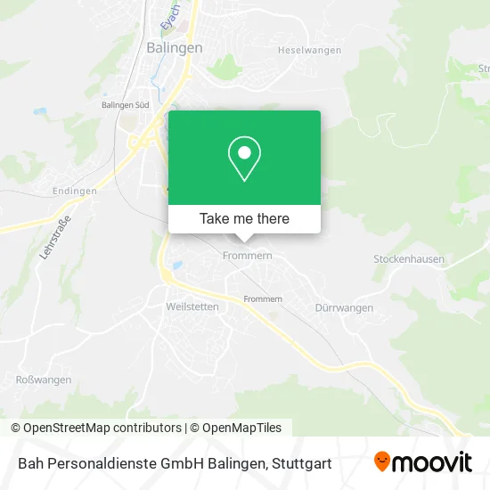 Карта Bah Personaldienste GmbH Balingen
