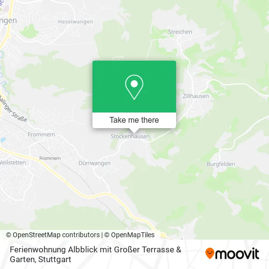 Карта Ferienwohnung Albblick mit Großer Terrasse & Garten