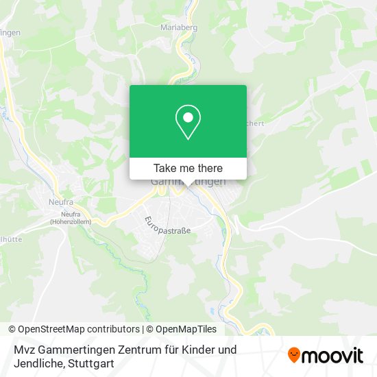 Карта Mvz Gammertingen Zentrum für Kinder und Jendliche