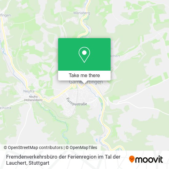 Fremdenverkehrsbüro der Ferienregion im Tal der Lauchert map