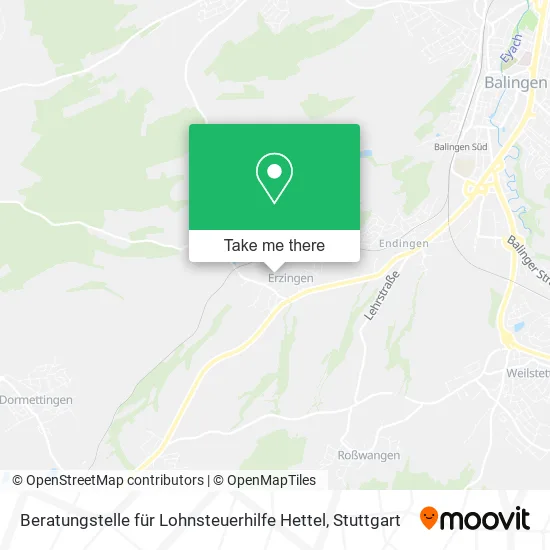 Карта Beratungstelle für Lohnsteuerhilfe Hettel