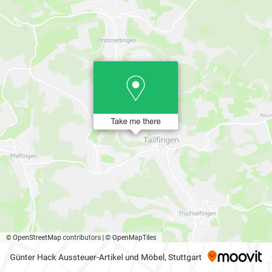 Карта Günter Hack Aussteuer-Artikel und Möbel