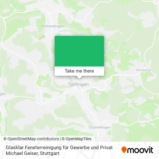 Карта Glasklar Fensterreinigung für Gewerbe und Privat Michael Geiser