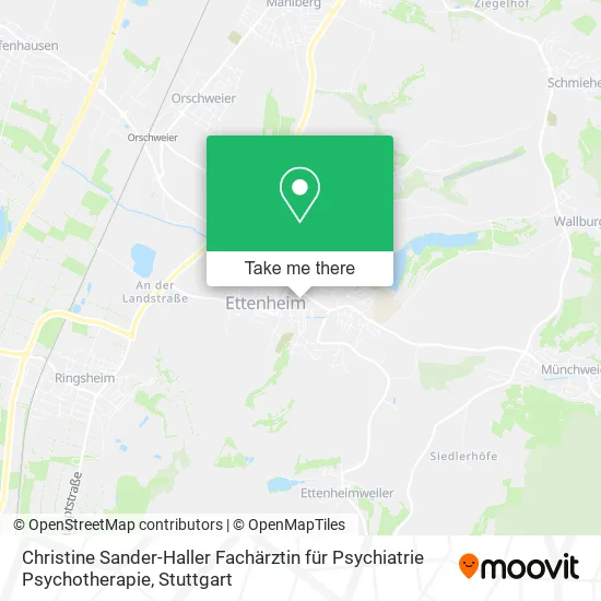 Карта Christine Sander-Haller Fachärztin für Psychiatrie Psychotherapie