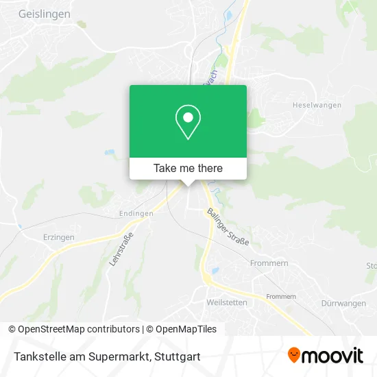Карта Tankstelle am Supermarkt