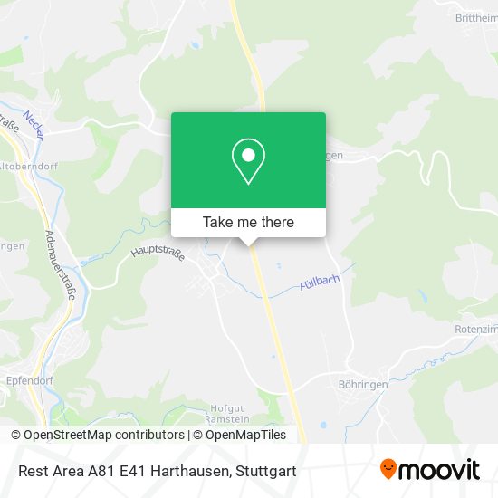 Rest Area A81 E41 Harthausen map