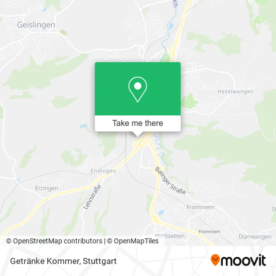 Карта Getränke Kommer