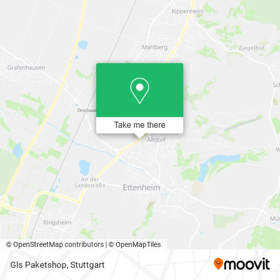 Gls Paketshop map