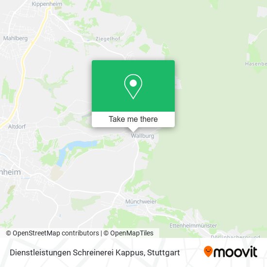 Dienstleistungen Schreinerei Kappus map