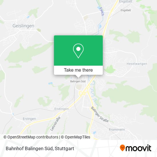 Bahnhof Balingen Süd map