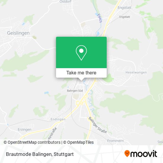 Brautmode Balingen map