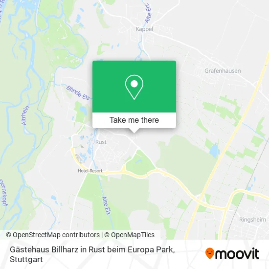 Карта Gästehaus Billharz in Rust beim Europa Park