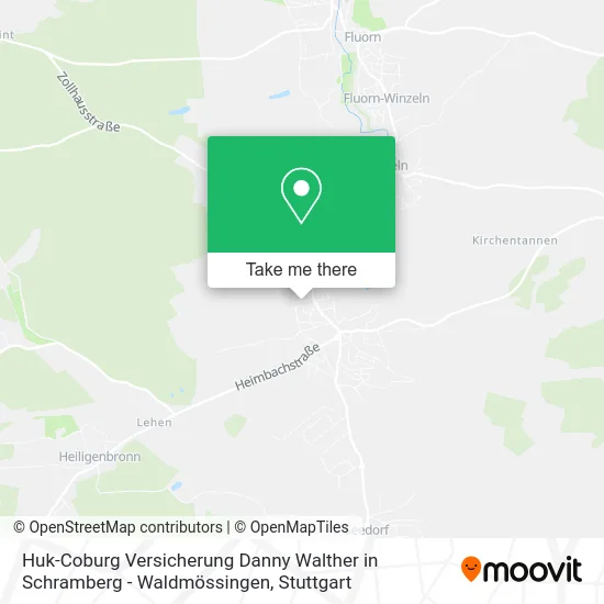 Карта Huk-Coburg Versicherung Danny Walther in Schramberg - Waldmössingen