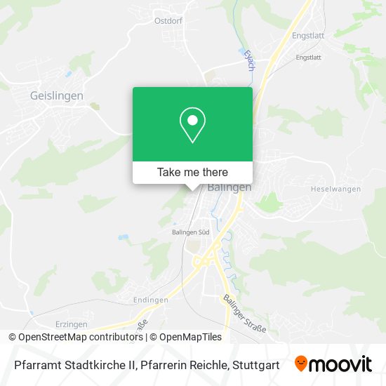 Pfarramt Stadtkirche II, Pfarrerin Reichle map